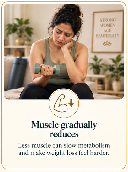 Woman experiencing lower energy and strength